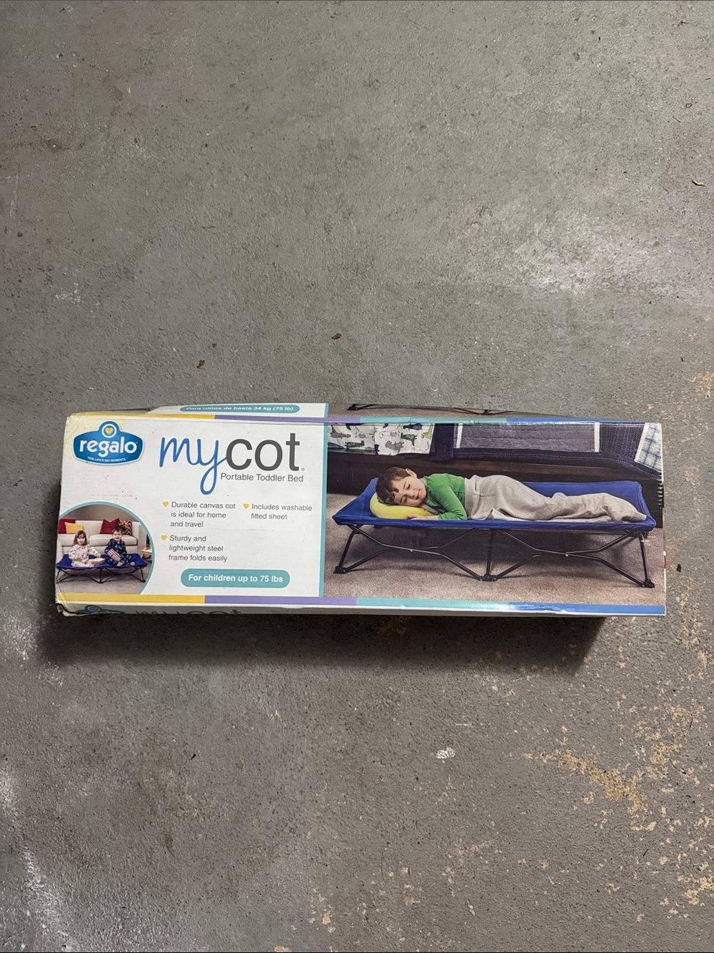 Regalo My Cot Portable Toddler Bed - Blue